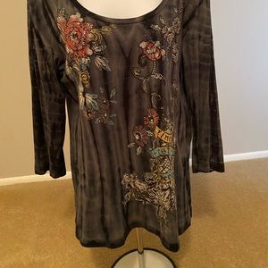 Cotton top size M and never put in a dryer